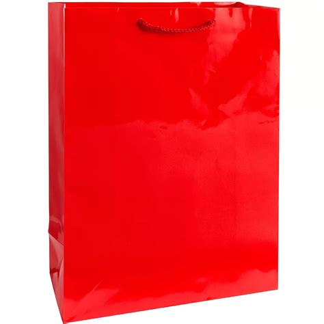 big red gift bags